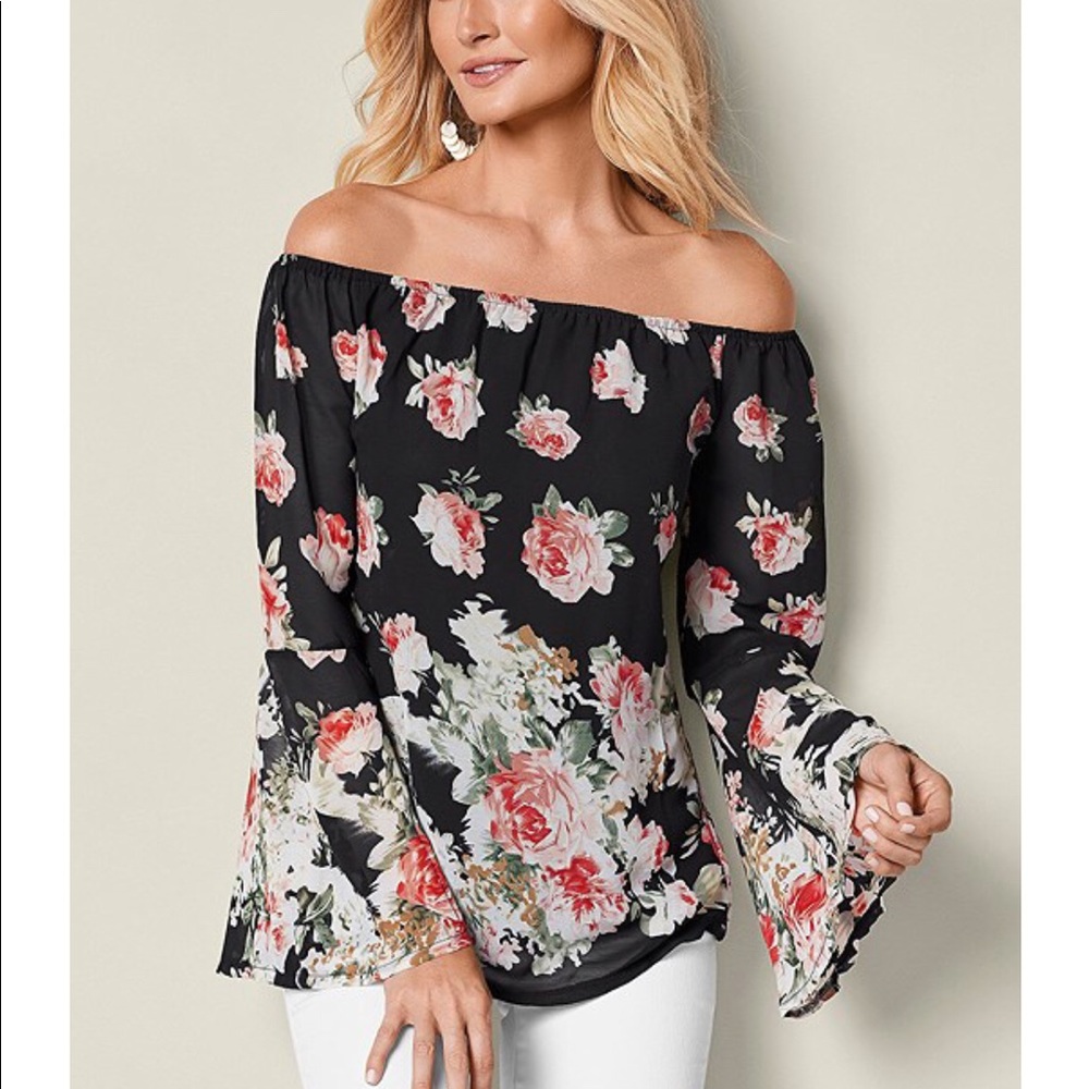 Venus floral off the shoulder top